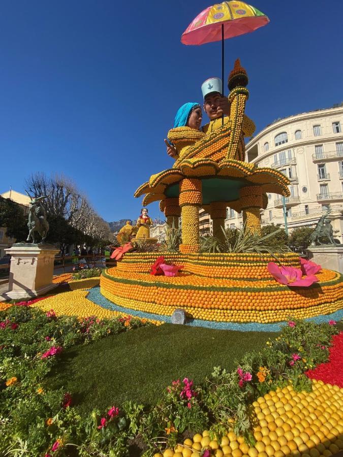 3 Pieces Des Jardins Parking Clim 1 Min Plage Ментона Экстерьер фото